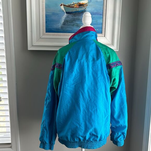 Vintage Bocoo 80s 90s Windbreaker Abstract Embroidered Jacket Small - Picture 5 of 11